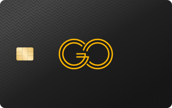 Official GODL Pay black GO card with gold monogram